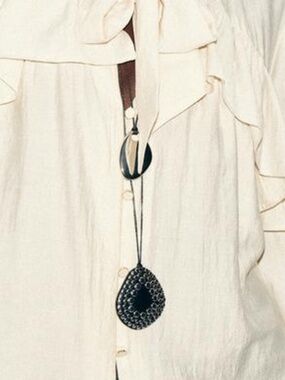 NWT Zara 2-Pack Cord Stud Pendant Necklaces